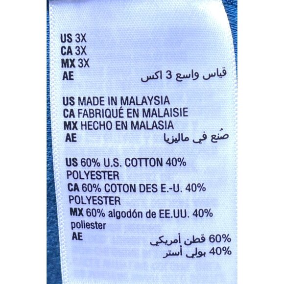 Style & Co Sz 3X Blue Long Sleeve Top 3X Dotted Blue - Picture 7 of 8